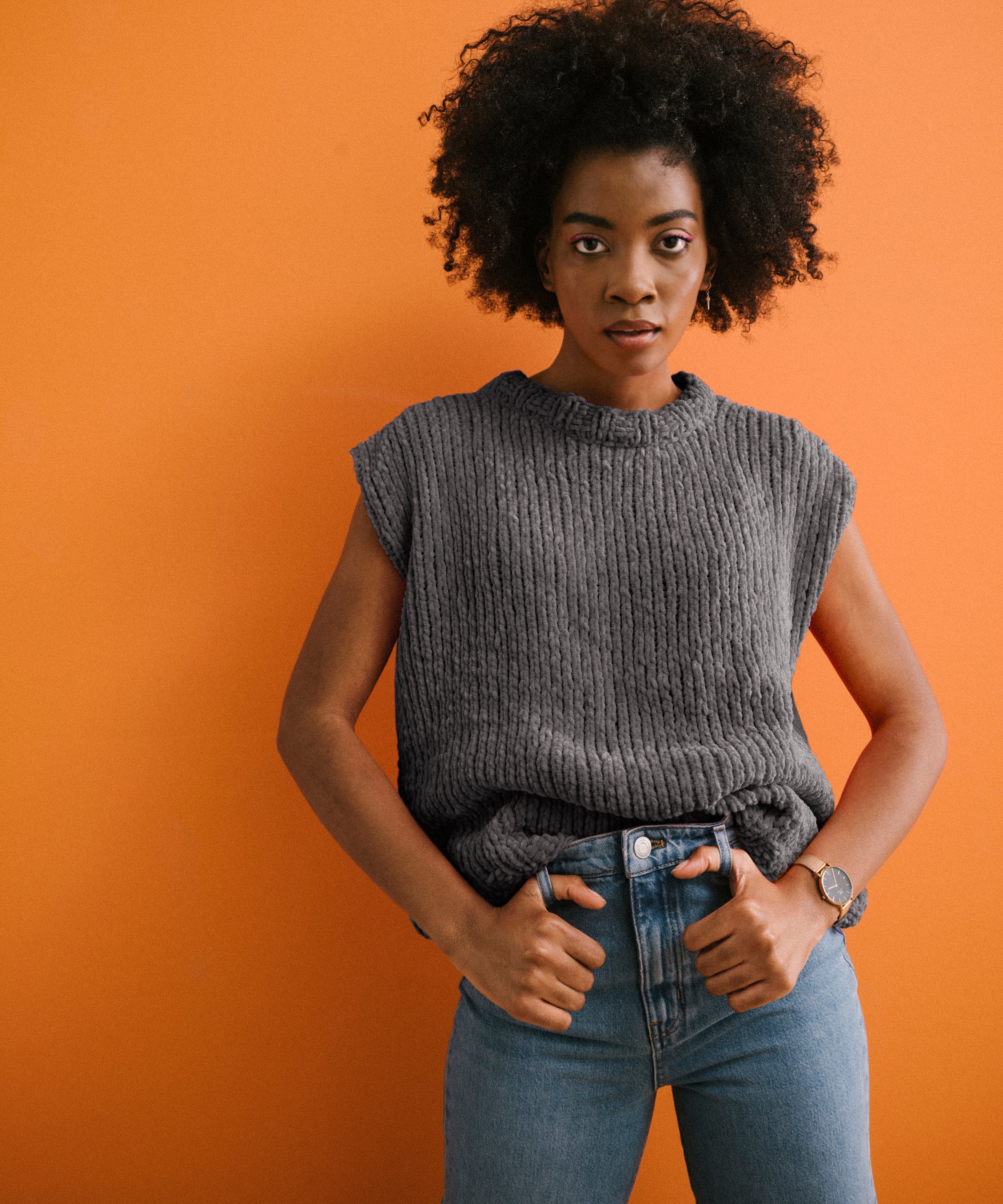 Modèle Femme - Pull Tandem Minerai