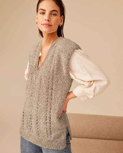 La Droguerie Explication Gratuite Tricot Pull Sans Manche Femme